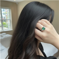 Ring Crivelli Woman in White Gold Smeraldo 2.39 Ct 372/3698 - 372/3698